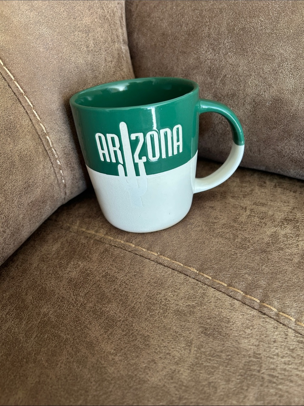 Arizona Jean Company Green and White Logo Coffee Mug